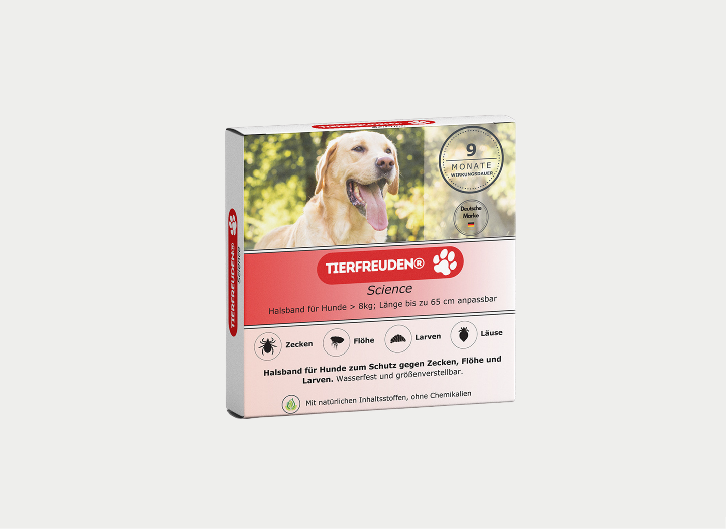 TIERFREUDEN® Zecken- und Flohschutzhalsband für große & kleine Hunde anpassbar | 100% Natürliche Formel